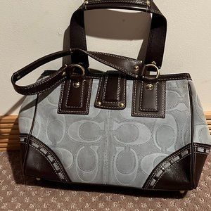 Coach Satchel Handbag Blue